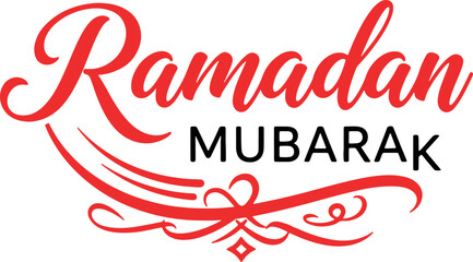 Ramadan Mubarak Islamic Typography Vector Design