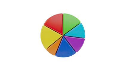 Colorful Pie Chart with Seven Segments