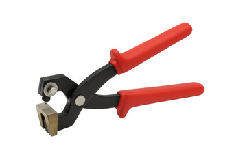 Fototapeta premium Crimping pliers with red handles on transparent background