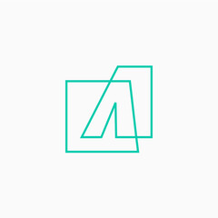 a letter mark square logo vector icon illustration