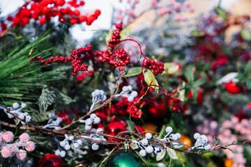 Decorations made from ftoys . Christmass concept