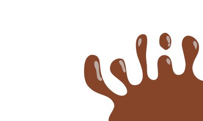 Obraz premium Chocolate Splash Isolated on White Background.