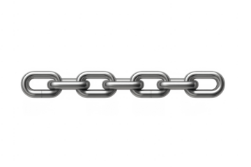 Metal chain link symbolizing strength security and connection