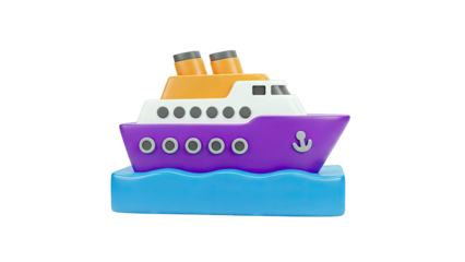 Cartoon Cruise Ship