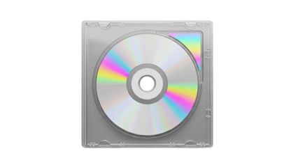 CD Jewel Case with Iridescent Disc
