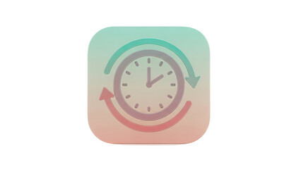 Clock with Circular Arrows Icon