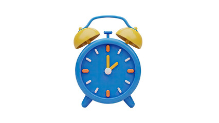 Blue cartoon alarm clock