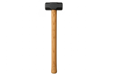 Sledgehammer with wooden handle for construction demolition