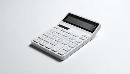 Electronic Calculator with Digital Display Showing Number 90 on White Surface