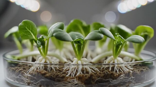 Lettuce Seeds Sprouting in a Petri Dish, Germination and Growth Time Lapse