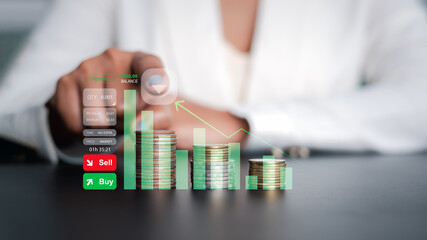 Investor Syncing Stock Market Trading App on Smartphone with Laptop Dashboard