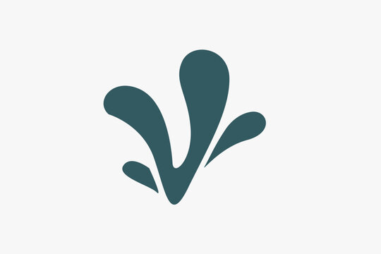 letter v coral bold logo