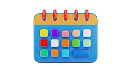 Colorful 3D Calendar Icon