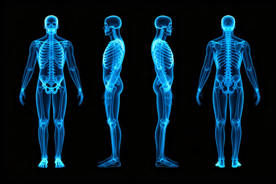 Human skeletal system views