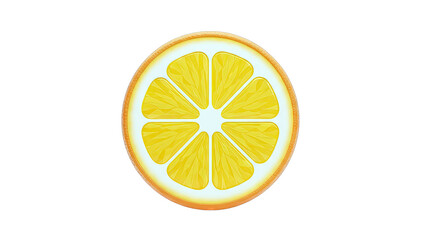 Lemon Slice Isolated on White Background