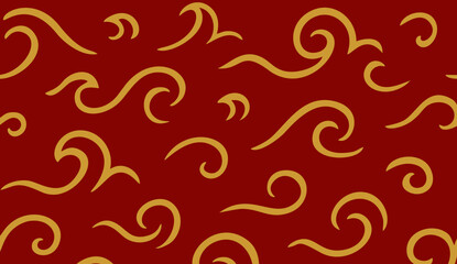 Imlek, ripple wave, Elegant decorative background with swirling gold clouds, ideal for luxury design, branding, or festive web themes.