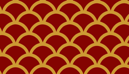 Imlek, ripple wave, Decorative goldfish scale pattern ideal for web design, textiles, or branding involving aquatic themes. © MohammadHadi
