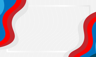 Abstract background of red blue white waves.