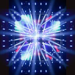 Obraz premium Abstract texture background for design. Stage light and smoke on stage, lighting and spotlights