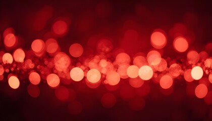 Red Christmas Background: Festive Holiday Abstract Design with Glowing Christmas Lights, Warm Red Tones, Seasonal Atmosphere, and Elegant Sparkling Illumination for Celebrations and Decor