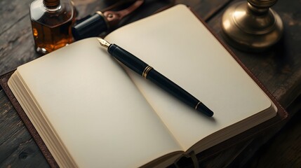 The Silent Echo of an Unwritten Page, A Timeless Moment Captured in Ink and Stillness.