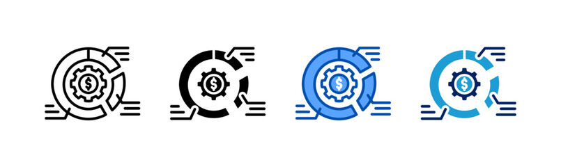 asset management icon set multiple style collection