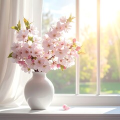 pink flowers in a vase