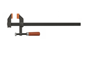 F-clamp bar woodworking tool with orange pads