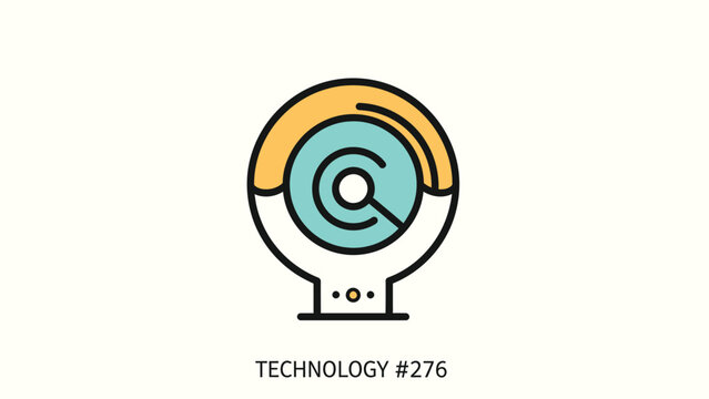 Modern technology radar concept with circular design and digital interface.