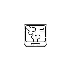 Radiography icon, X Ray Symbol Outline icon Transparent background Editable Stroke