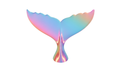 Colorful whale tail