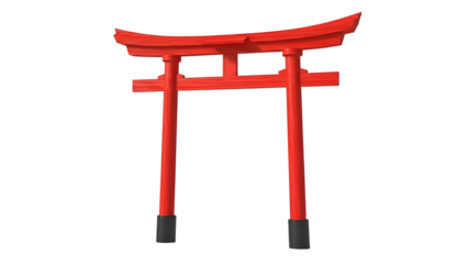Japanese torii gate icon isolated on transparent background