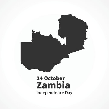 Zambia map illustration on white background