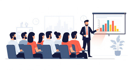 Obraz premium business team with graph