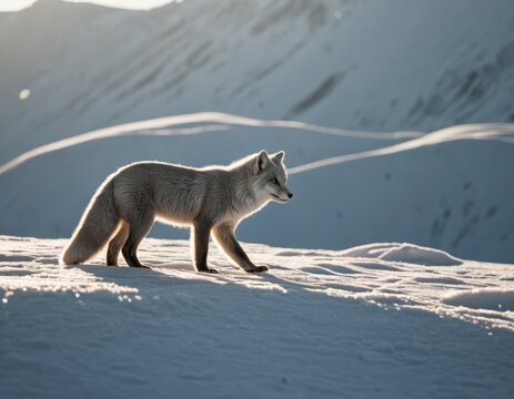 Eisiger Lebensraum &ndash; Ein Polarfuchsin der Winterlandschaft