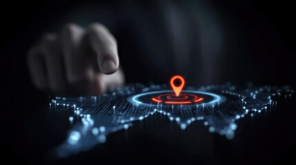 Target emphasis on virtual roadmap interface representing vision driven planning milestone progress and digital transformation success