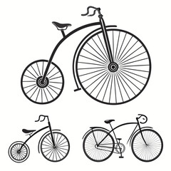 Fototapeta premium Collection of vintage bicycles