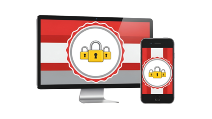 Secure devices with lock icons