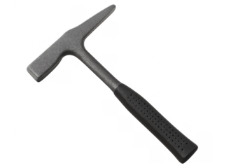 Geology rock pick hammer for excavation and prospecting on transparent background