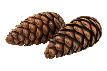 Close-up of Two Pine Cones