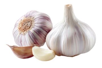 Fresh Garlic Bulbs and Cloves