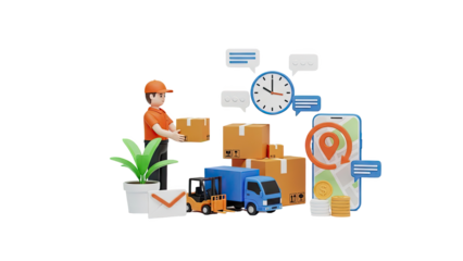 3D Delivery and Logistics Service Concept