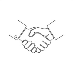 Fototapeta premium Handshake icon graphic, business agreement, partnership success, teamwork, collaboration, trust symbol