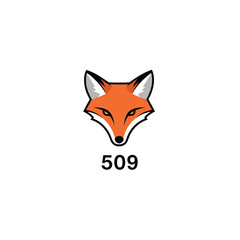 Obraz premium A captivating fox illustration with the number 509, perfect for design projects and branding.