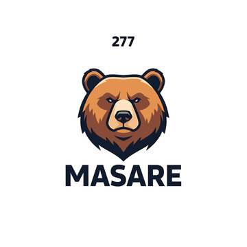 A captivating bear logo design with the word Masare and the number 277 above it.