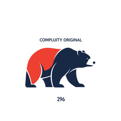 Obraz premium A striking illustration of a bear with a unique color scheme, representing a creative design.
