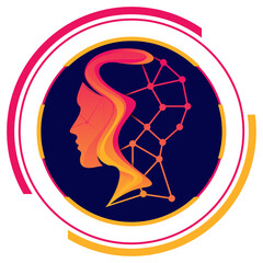 Vibrant human brain network concept with neural connections