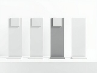 Modern minimalist display stands