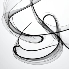 Abstract swirling lines in black and white