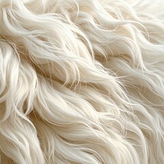 Close-up of soft, flowing white fur